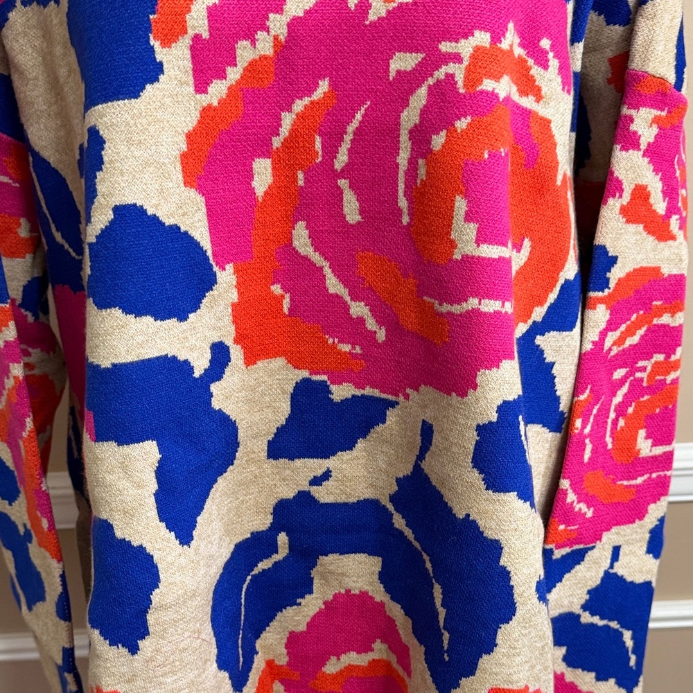 JODIFL Bold Floral Sweater in Pink, Blue, and Orange - Picture 3 of 11